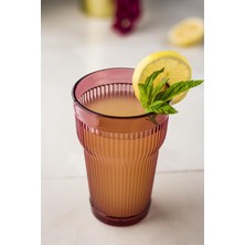 Mustran Akrilik Mürdüm 6'lı Uzun Bardak & Su Meşrubat Bardağı 400 ml ( Cam Değildir )