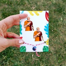 toptanbuldum 2' Li Mauro Icardi Ahşap Rozet Marteniçka Bileklik Hediyeli -Çanta-Broş-Aksesuar