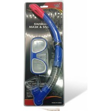 Mustran Profesyonel Tahliye Valfli Küçük Boy Çocuk Maske Şnorkel Deniz Havuz Dalış Seti 3-6 Yaş Kutulu