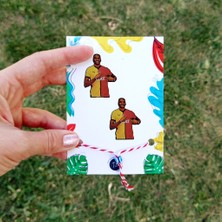 toptanbuldum 2' Li Viktor Osimhen Ahşap Rozet Marteniçka Bileklik Hediyeli -Çanta-Broş-Aksesuar