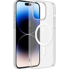 Royal Case iPhone 14 Pro Max Kılıf Ince ve Sert Yapılı Şeffaf Magsafe Silikon Kapak Ryc/london