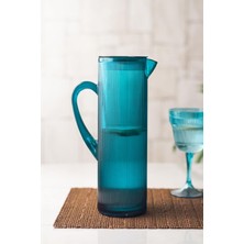 Mustran Arkilik Barok 1,5 Lt Aquamarin Sürahi (Buzdolabı Kapak Rafına Sığar)