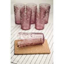 Mustran Akrilik Mürdüm 6'lı Uzun Bardak & Su Meşrubat Bardağı 750 ml ( Büyük Boy & Cam Değildir )