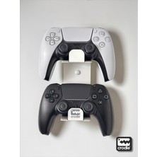 Crodle Duvara Monte Edilebilen Siyah Gaming Ps4 Ps5 Xbox Joystick Controller Tutucu ve Kulaklık Standı