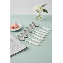 Mustran 6’lı Paslanmaz Çelik Soft Beyaz Yemek Kaşığı Seti