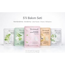 Derminix 5’li Kağıt Yüz Maskesi Seti – Nemlendirici, Leke Karşıtı, Sıkılaştırıcı, Arındırıcı ve Onarıcı Sheet Mask Seti (Aloe Vera, Cica, Panthenol)