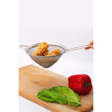 Mustran Paslanmaz Çelik Saplı Konik Süzgeç 14 cm