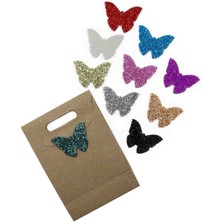 Forester Toys Eva Sünger Den Kelebak Simli Simsiz Karışık Yapışkanlı 4×4 cm 100 Adet