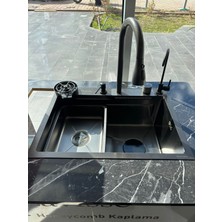 Lavisse 60x45 Bal Peteği Akıllı Mutfak Eviyesi Kesme Tahtası, Basket, Sabunluk, Arıtma, Bardak Yıkama Dahil