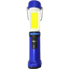 HK-802 Şarjlı 30 Beyaz + 20 Mavi-Kırmızı Smd LED / 55 Cob Ledli 5 Modlu Çalışma Lambası