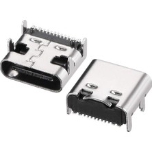 IC-266B-4 Type-C Dişi Şase Konnektör - USB 3.1 16 Pin Hızlı Şarj Destekli Soketi