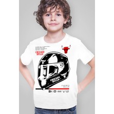 Rock&roll Chicago Racing Kısa Kollu Beyaz Erkek Çocuk Tişört