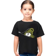 Rock&roll Fermuarlı Teddy Kısa Kollu Siyah Kız Çocuk Tişört