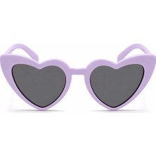 Skygo Mor Lila Retro Kalp Gözlük – 80’ler 90’lar Stil Parti Gözlüğü