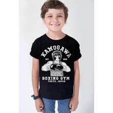 ROCKANDROLL Anime Boksör Kısa Kollu Siyah Erkek Çocuk Tişört