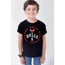 Rock&roll Bulls Basket Kısa Kollu Siyah Erkek Çocuk Tişört