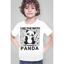 Rock&roll Panda Cevabı Kısa Kollu Beyaz Erkek Çocuk Tişört