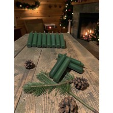 İV BLUE PURPLE Iv Blue Purple 12'li Zümrüt Yeşili Small Bakkal Mumu