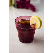 Mustran Akrilik Mürdüm 6'lı Kısa Bardak & Su Meşrubat Kahve Yanı Bardağı 300 ml ( Cam Değildir )