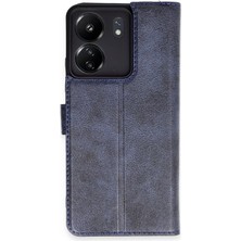 Mey İthalat Mey Ithalat®  Xiaomi Redmi 13C Kılıf Trend S Plus Kapaklı Kılıf - Lacivert