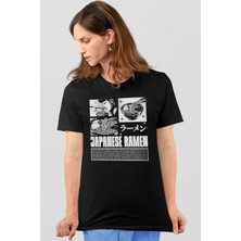 Rock&roll Japon Noodle Kısa Kollu Siyah Kadın Tişört