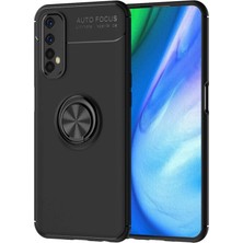 Mey İthalat Mey Ithalat®  Realme 7 Kılıf Range Yüzüklü Silikon - Siyah