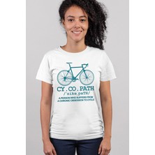 Rock&roll Bisiklet Hastası Kısa Kollu Beyaz Kadın Tişört