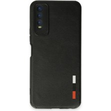 Mey İthalat Mey Ithalat®  Vivo Y11S Kılıf Loop Deri Silikon - Siyah