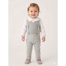 Turkuaz Stil Şık Kız Askılı Pantolon Süveter Takımı