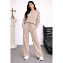 Balenbi Oversize Bisiklet Yaka Basic Modal Kadın Takım 1206 - Form Serisi