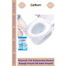 Carlburn Özel Üretim Kaliteli Pratik Seyahat Hijyenik Tek Kullanımlık Klozet Kapağı Poşeti 50 Adet Poşetli