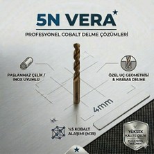 Titex Hss Co M35 Matkap Ucu 4 mm Inox Kobalt Paslanmaz Çelik Delme
