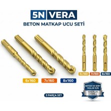 Titex Sds Plus Matkap Ucu Seti 3 Parça (6X160- 7X160- 8X160 Mm) Beton Delme Ucu Seti -Kırıcı Delici Uygun