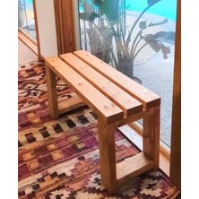 Ahşap Market Mekasan Ahşap Oturma Bankı 90 cm