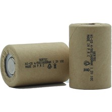 SHC4200 1.2V Ni-Cd 4/5 Sc 1500 Mah Kağıt Şarjlı Pil 10C (Başsız/flat Head)