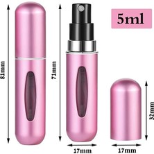 plenitude parfüm püskürtücü, doldurulabilir 5 adet seyahat parfümü şişesi, mini 5 ml  sprey şişesi, taşınabilir, boş koku şişesi kabı, parfüm, tıraş sonrası seyahat, tatil ve gece dışarı çıkmak ıçin