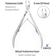 ERHCE Manikür Pedikür 5 mm ET Pensi Solingen Ocean Makası Paslanmaz Çelik Bileyli Kullanıma Hazır