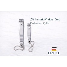 ERHCE Manikür Pedikür Et Tırnak Pensi Makası Paslanmaz Çelik Bileyli Kullanıma Hazır