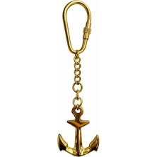 Uslucan Alışveriş Denizci Temalı Pirinç Çapa Anahtarlık