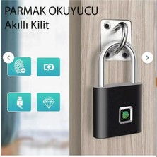 Arbix Anahtarsız Şarjlı Parmak Izi Okuyuculu Akıllı Asma Kilit, Şarjlı Asma Kilit