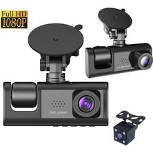 Nemere Araç Araba Kamerasi Black Box Traffic Recorder  3 Kameralı (4887)