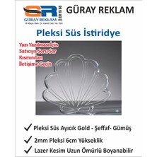 Güray Reklam Pleksi Istiridye Süs - 6 cm 10 Adet Deniz Kabuğu Figürü Lazer Kesim (Gold, Gümüş, Şeffaf Seçenekli)