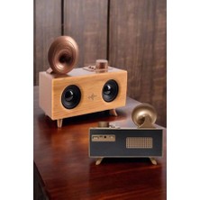 Beruflic Bluetooth Hoparlör Ahşap Klasik Retro Gramofon Bluetooth Müzik Kutusu