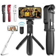 Nemere Selfie Stick L01 Bluetooth Kumandalı Selfie Çubuğu Tripod Monopod (4887)
