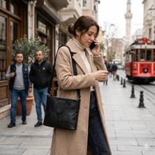Sir Cliffson Hakiki Deri Kadın postacı çantası