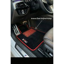 Tegin Mat Designer Of Cars Mercedes S Serisi W222 2013 ve Sonrası Long Avantgarde Oto Paspas Siyah Halı Kırmızı Kenar