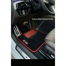 Tegin Mat Designer Of Cars Peugeot 307CC 2003-2008 Gt Line Oto Paspas Siyah Halı Kırmızı Kenar