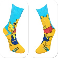 Çorapmatik Winidi Pooh Çizgi Film Karakteri Renkli Soket Çorap