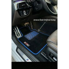 Tegin Mat Designer Of Cars Mercedes Cla Serisi 2013 ve Sonrası Amg Line Oto Paspas Siyah Halı Mavi Kenar