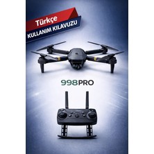 Rose Teknoloji 998 Pro 4K Hd Kamera Katlanabilir Gövde Uygulama Kontrollü 360 Derece Dönme Çift Bataryalı ve Taşıma Çantalı Drone